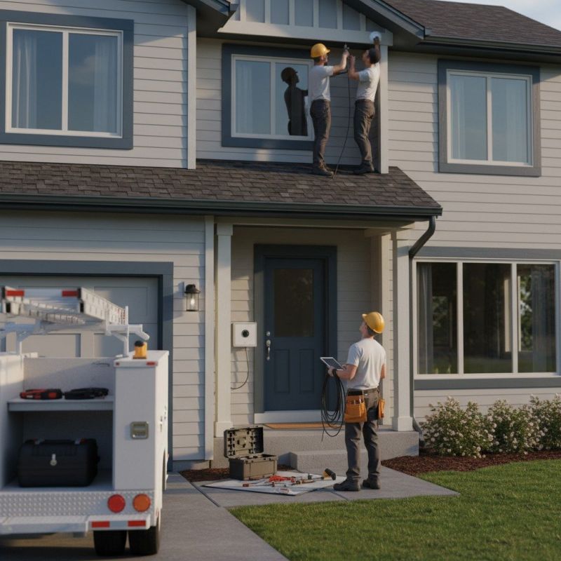 Local Security System Installation pros at work